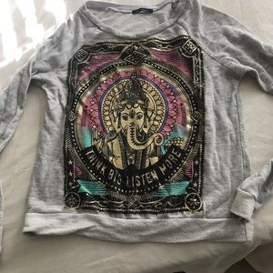 Bohemian Ganesh crop sweater